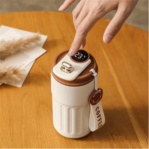 Avenue K digital temperature tumbler with logo